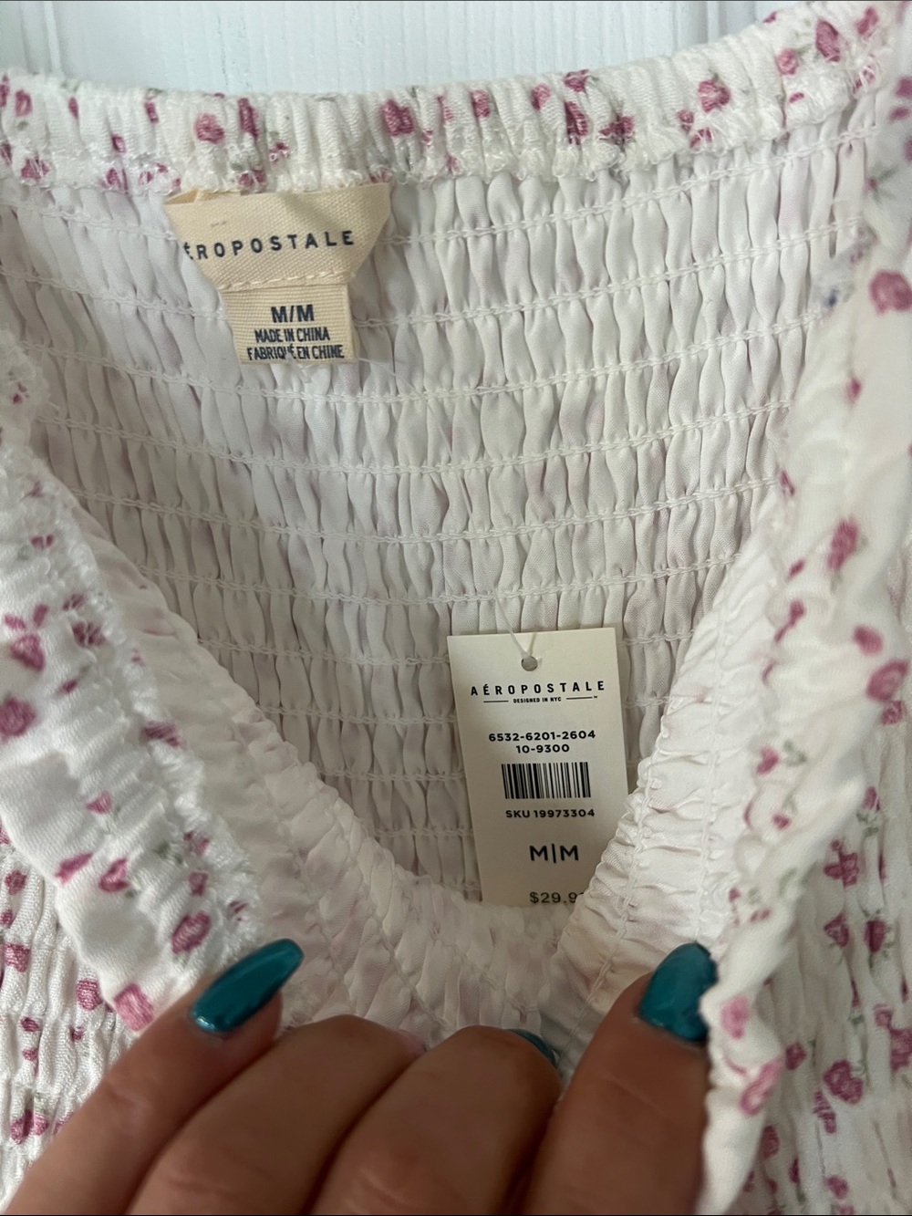 Aeropostale Light Pink Floral Smocked Maxi Dress - Picture 2 of 4
